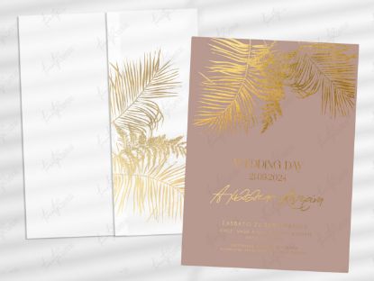 Εικόνα της ΠΡΟΣΚΛΗΤΗΡΙΟ ΓΑΜΟΥ TROPICAL GOLD