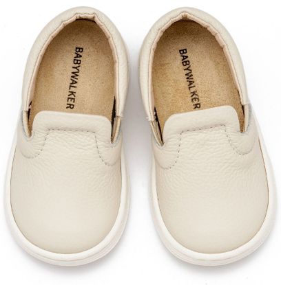 Εικόνα της Δερμάτινο Loafer BS3084 Εκρού