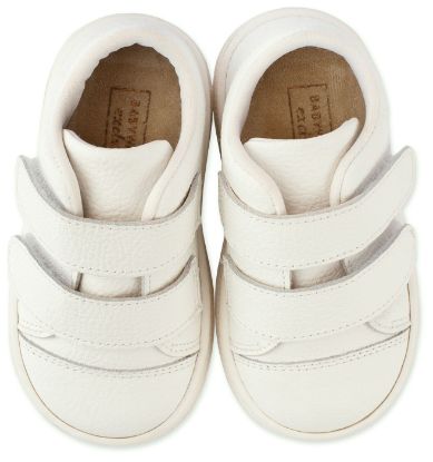 Εικόνα της Δερμάτινο Σνικερ με Σκρατς BS3028 Λευκό