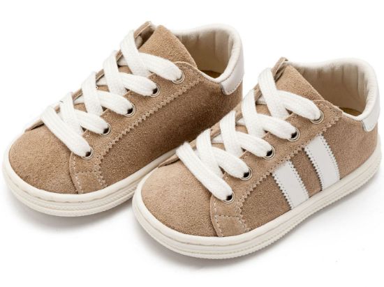 Εικόνα της Δετά Δίχρωμα Σνίκερς  BS3086 Μπεζ Λευκό