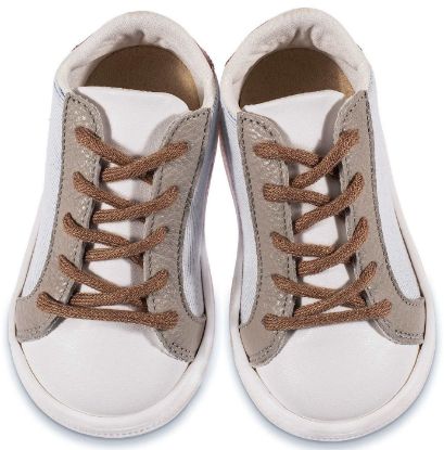 Εικόνα της Δετό Τρίχρωμο Σνίκερ BS3039 Λευκό Γκρι Ταμπά