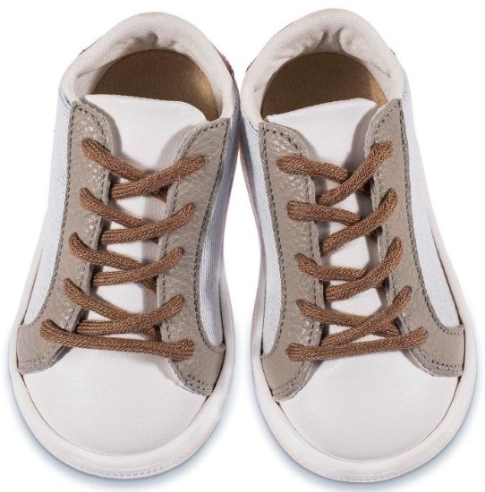 Εικόνα της Δετό Τρίχρωμο Σνίκερ BS3039 Λευκό Γκρι Ταμπά