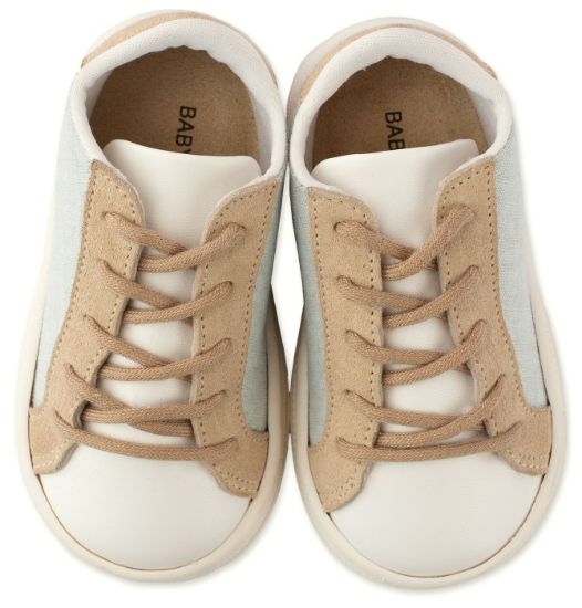 Εικόνα της Δετό Τρίχρωμο Σνίκερ BS3039 Μέντα Λευκό Μπεζ