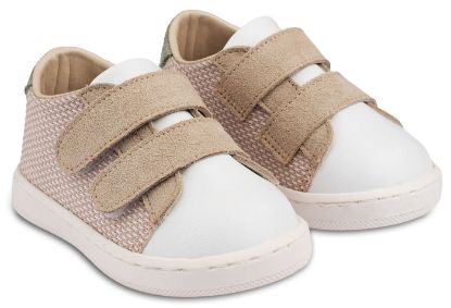 Εικόνα της Sneakers Διπλή Μπαρέτα Χρατς PRI2104  Μπεζ Λευκό Μέντα