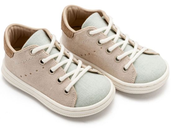 Εικόνα της Δετά Δίχρωμα Σνίκερς BS3088 Μπεζ Μπλε