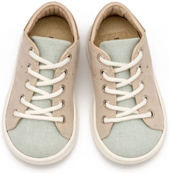 Εικόνα της Δετά Δίχρωμα Σνίκερς BS3088 Μπεζ Μπλε