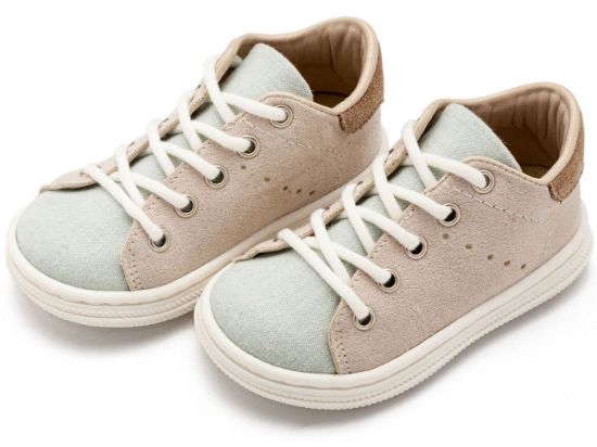 Εικόνα της Δετά Δίχρωμα Σνίκερς BS3088 Μπεζ Μπλε