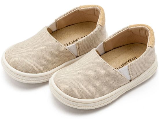 Εικόνα της Υφασμάτινa Loafers BS3089 Μπεζ 