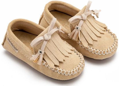 Εικόνα της Loafer με Κρόσια και Φιογκάκι EXC5298 Μπεζ 