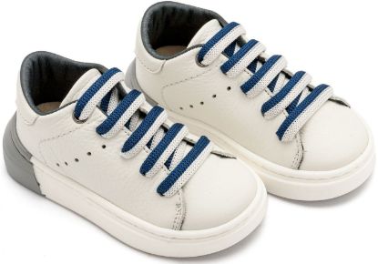 Εικόνα της Δετό Sneaker με Δίχρωμο Κορδόνι EXC5294 Λευκό Μπλε