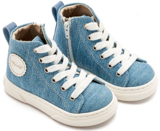 Εικόνα της Δετό Μποτάκι Sneaker με Φερμουάρ στο Πλάι EXC5301 Σιέλ