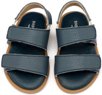 Εικόνα της Δερμάτινο Σανδάλι GR0112 Μπλε 