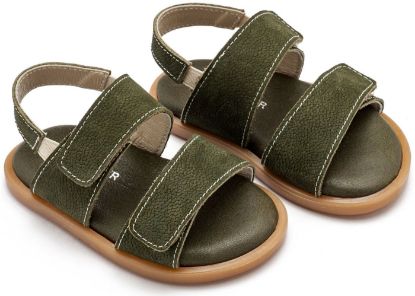 Εικόνα της Δερμάτινο Σανδάλι GR0112 Χακί