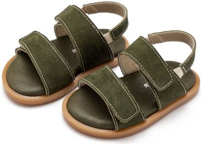 Εικόνα της Δερμάτινο Σανδάλι GR0112 Χακί