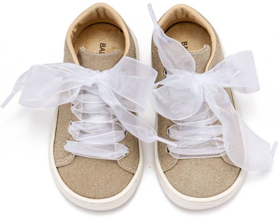 Εικόνα της Sneaker απο Ύφασμα και Δέσιμο Κορδέλα BW4864 Πλατίνα