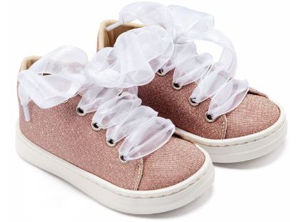 Εικόνα της Sneaker απο Ύφασμα και Δέσιμο Κορδέλα BW4864 Ροζ