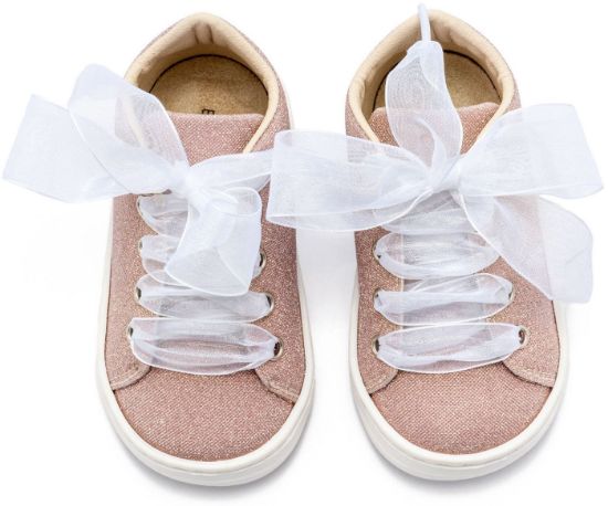 Εικόνα της Sneaker απο Ύφασμα και Δέσιμο Κορδέλα BW4864 Ροζ