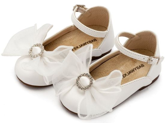 Εικόνα της Γαλλικό Γοβάκι με Φιόγκο BS3590 Λευκό