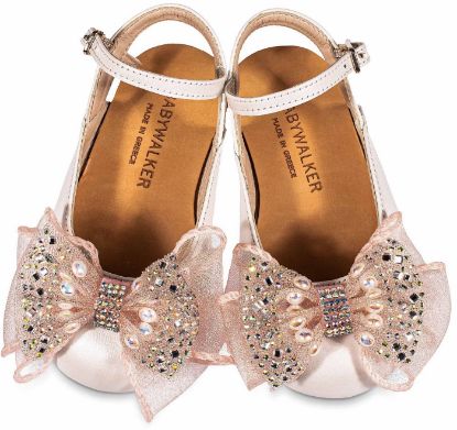 Εικόνα της Γαλλικό Σαμπό με Φιόγκο Οργάντζας και Στρας BW4828 Εκρού Ροζ