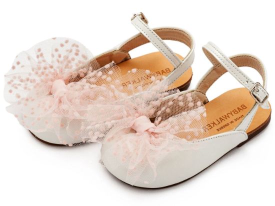 Εικόνα της Γαλλικό Σαμπό με Χειροποίητο Τούλινο Φιόγκο BW4859 Εκρού Ροζ