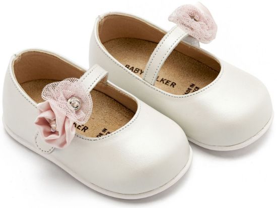 Εικόνα της Γοβάκι  Μονή Μπαρέτα με Διακοσμητικό Λουλούδι  PRI2642Εκρού Ροζ