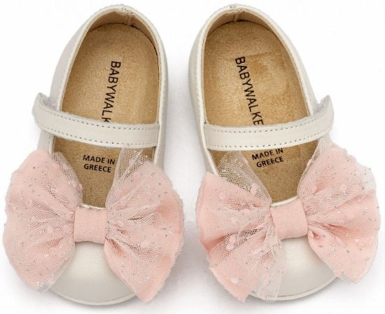 Εικόνα της Γοβάκι  Μονή Μπαρέτα με Φιόγκο PRI2638 Εκρού Ροζ