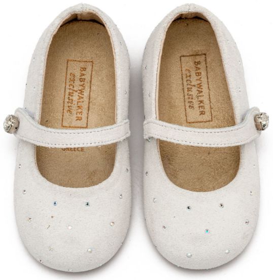 Εικόνα της Γοβάκι Suede με Στρας LU6009 Λευκό