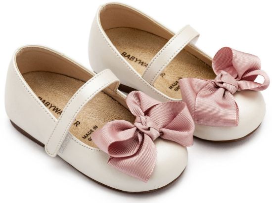 Εικόνα της Γοβάκι με Gros Grain Φιόγκο BS3595 Εκρού Ροζ