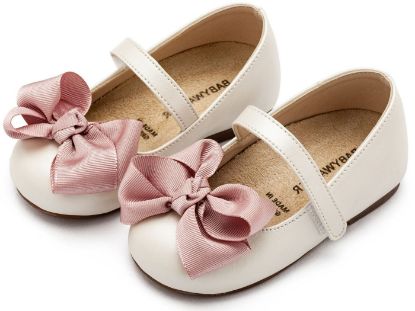 Εικόνα της Γοβάκι με Gros Grain Φιόγκο BS3595 Εκρού Ροζ