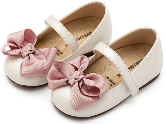 Εικόνα της Γοβάκι με Gros Grain Φιόγκο BS3595 Εκρού Ροζ