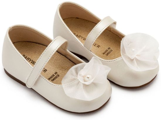 Εικόνα της Γοβάκι Μονή Μπαρέτα με Λουλούδι BS3593 Εκρού