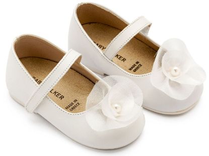 Εικόνα της Γοβάκι Μονή Μπαρέτα με Λουλούδι BS3593 Λευκό