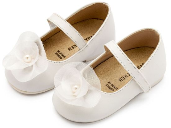 Εικόνα της Γοβάκι Μονή Μπαρέτα με Λουλούδι BS3593 Λευκό