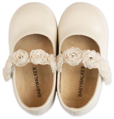 Εικόνα της Γοβάκι Μονή Μπαρέτα με Λουλούδια BS3523 Εκρού