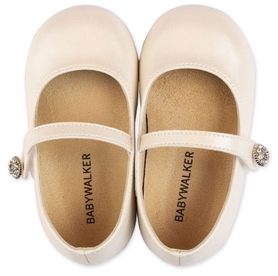 Εικόνα της Γοβάκι Μονή Μπαρέτα με Στρασένιο Κουμπάκι BS3502 Εκρού