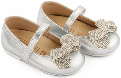 Εικόνα της Γοβακι Μονή Μπαρέτα Στρας με Φιογκάκι Στρας EXC5880 Ασημί