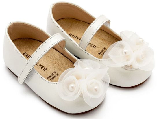 Εικόνα της Γοβάκι Μονή Μπαρέτα Χρατς με Διακοσμητικό Οργάντζας και Πέρλες BW4858 Εκρού 