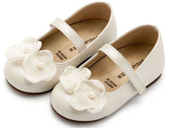 Εικόνα της Γοβάκι Μονή Μπαρέτα Χρατς με Λουλούδια Οργάντζας και Πέρλα BW4868 Εκρού 