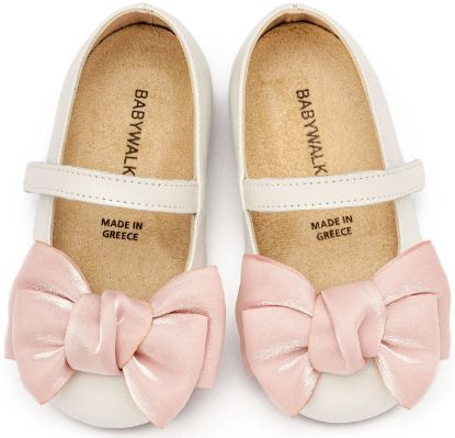 Εικόνα της Γοβάκι Μονή Μπαρέτα Χρατς με Φιόγκο Οργάντζας  BW4857 Εκρού Ροζ 