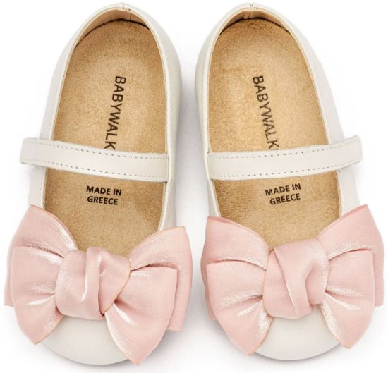 Εικόνα της Γοβάκι Μονή Μπαρέτα Χρατς με Φιόγκο Οργάντζας  BW4857 Εκρού Ροζ 