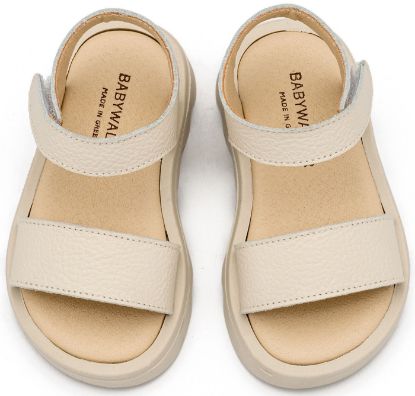 Εικόνα της Δερμάτινο Πέδιλο GR0113 Εκρού