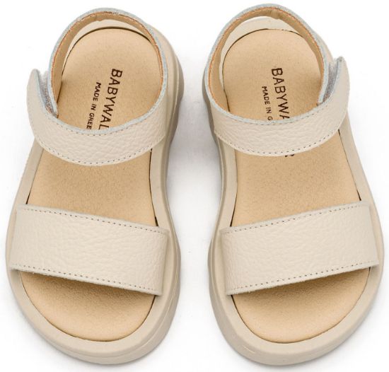 Εικόνα της Δερμάτινο Πέδιλο GR0113 Εκρού