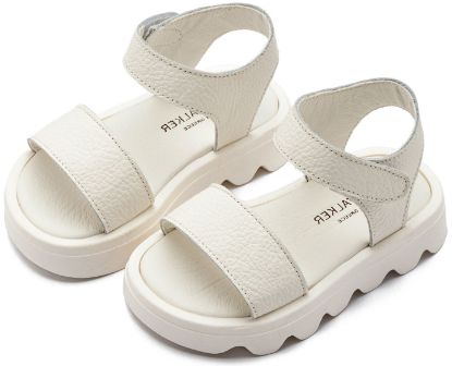 Εικόνα της Δερμάτινο Πέδιλο GR0113 Λευκό