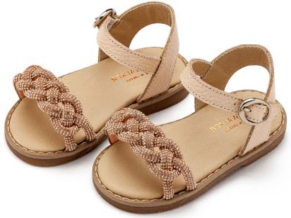 Εικόνα της Δερμάτινο Σανδάλι GR0101 Nude