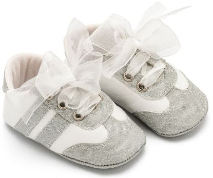 Εικόνα της Δετά Sneakers με Κορδέλα Οργάντζα MI1653 Ασημί