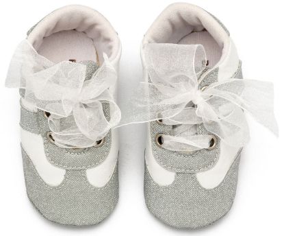 Εικόνα της Δετά Sneakers με Κορδέλα Οργάντζα MI1653 Ασημί