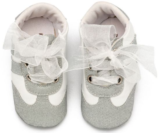 Εικόνα της Δετά Sneakers με Κορδέλα Οργάντζα MI1653 Ασημί