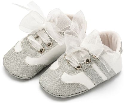 Εικόνα της Δετά Sneakers με Κορδέλα Οργάντζα MI1653 Ασημί