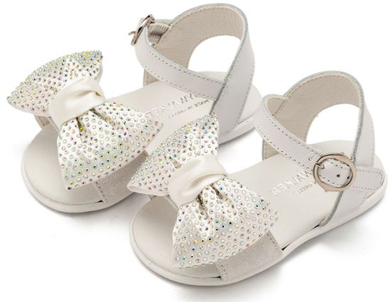 Εικόνα της Πέδιλο Διακοσμημένο με Φιόγκο  PRI2643 Λευκό