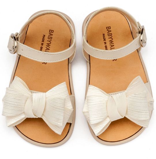 Εικόνα της Πέδιλο με Υφασμάτινο Φιόγκο BS3592 Εκρού